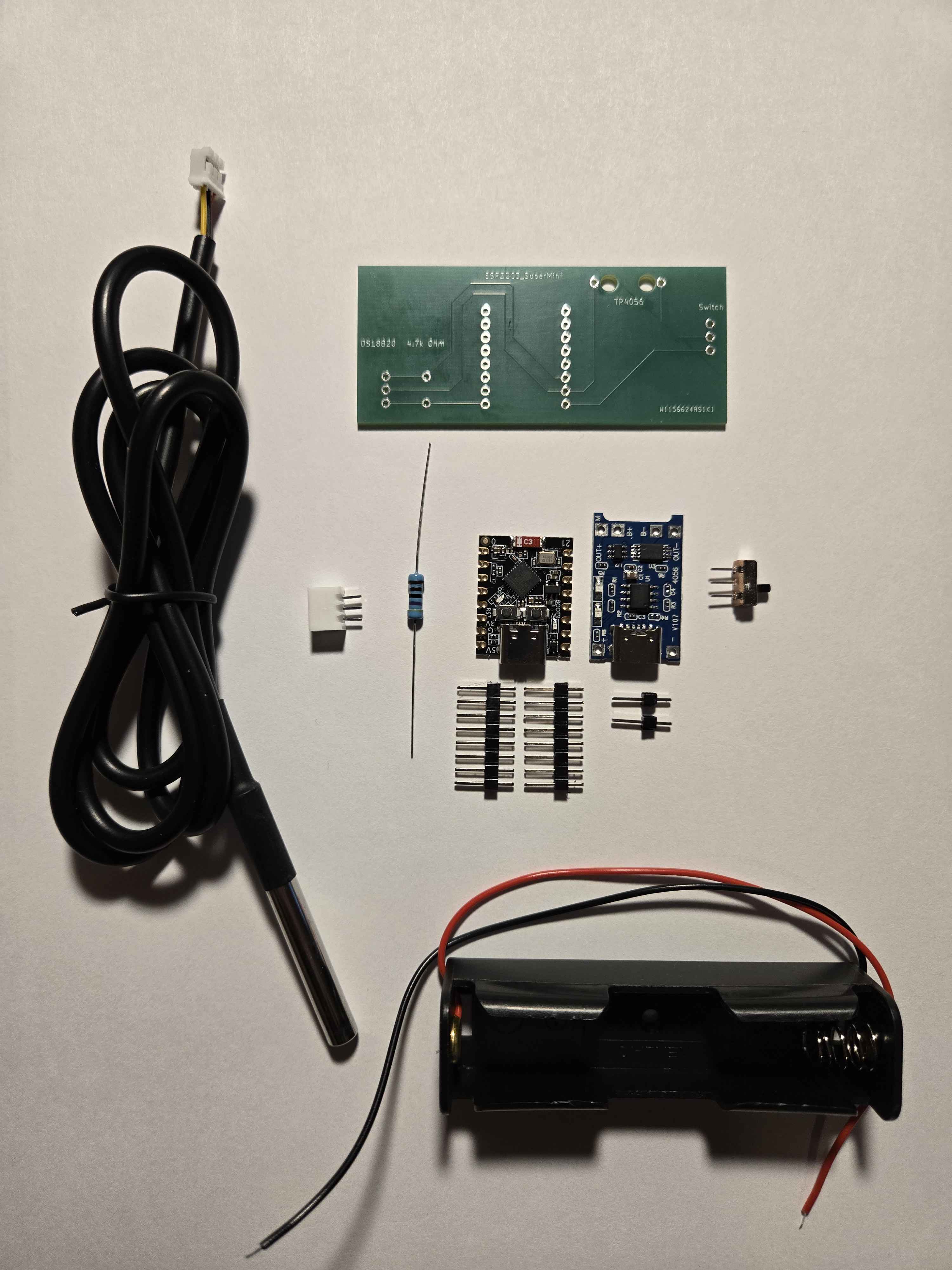 Kit contents laid out